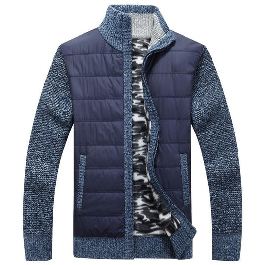 Herren moderne Steppjacke mit Strickärmeln EB