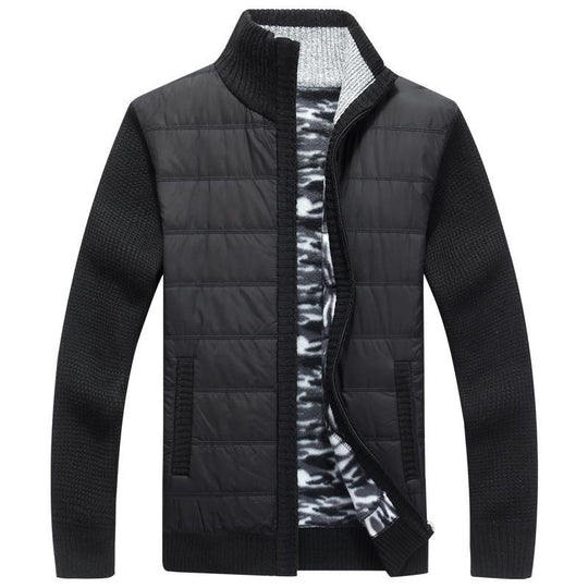 Herren moderne Steppjacke mit Strickärmeln EB