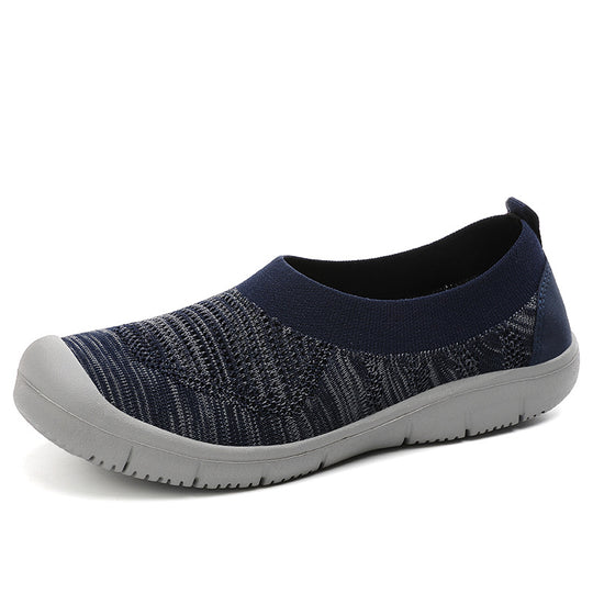 Damen nan elastische Strick-Slipper mit verstärkter Zehenkappe und rutschfester Flexsohle EB