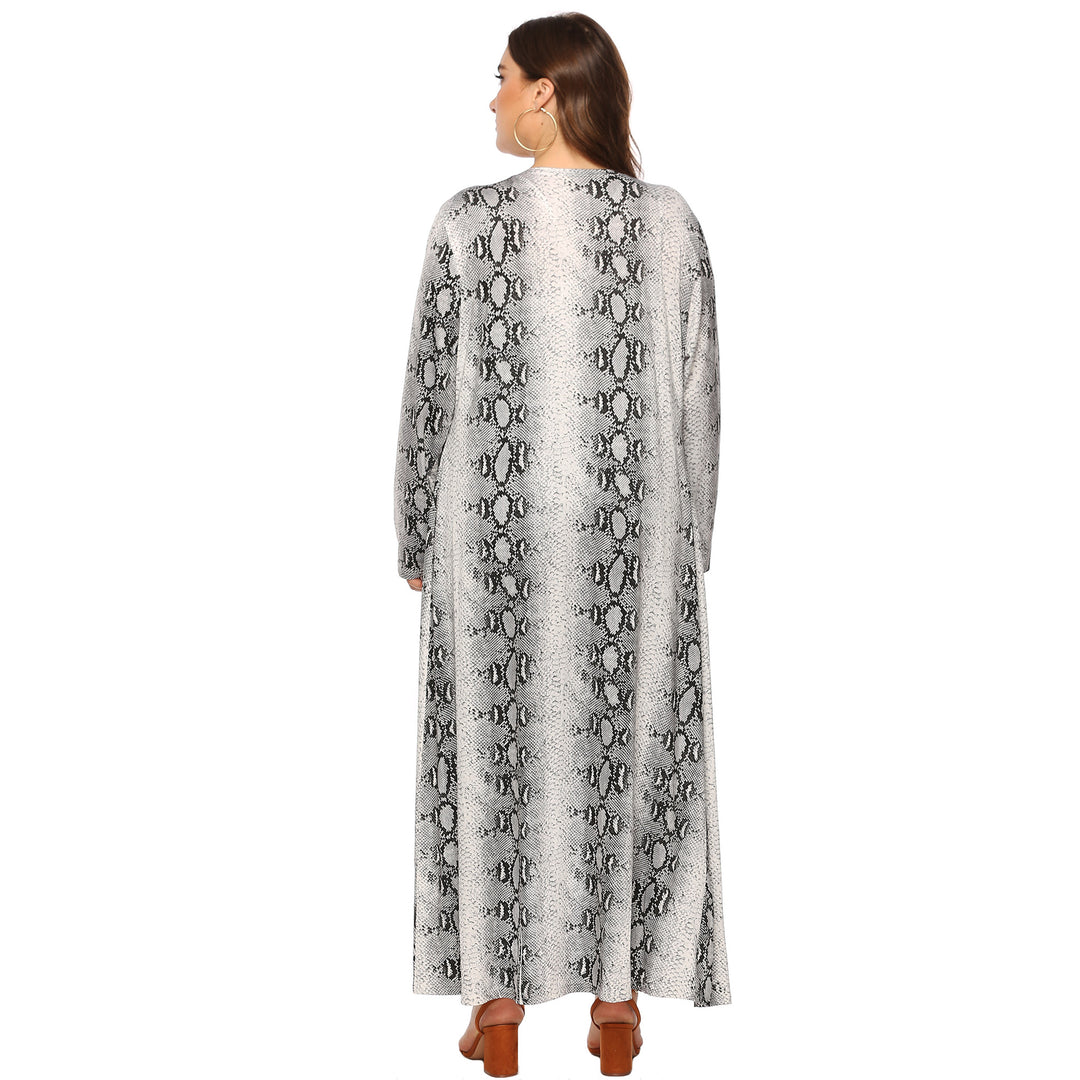 Damen eleganter langer Kimono mit Schlangenmotiv EB