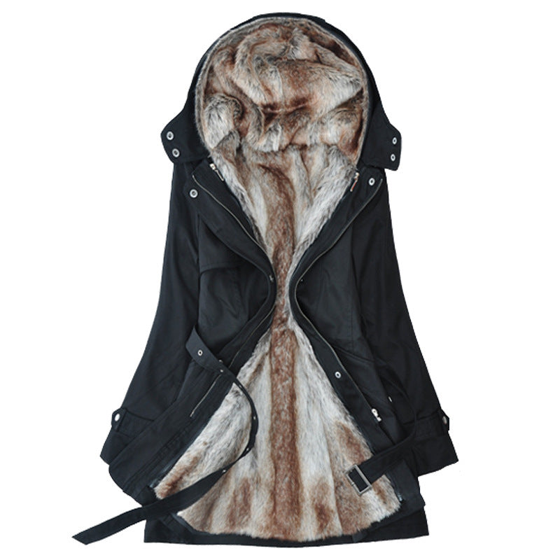 Damen Langer Winterparka mit weichem Innenfutter von EB