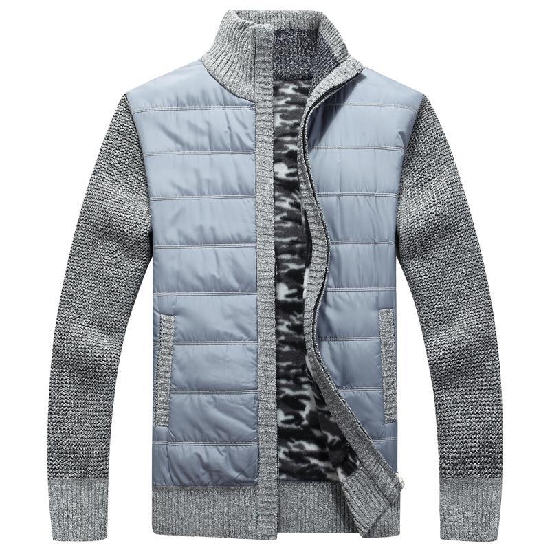 Herren moderne Steppjacke mit Strickärmeln EB