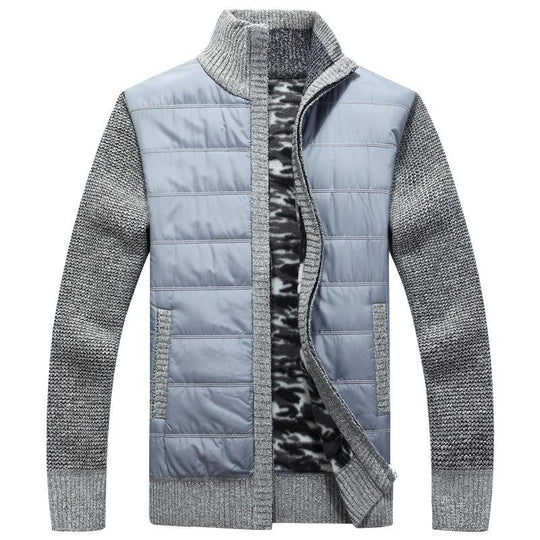 Herren moderne Steppjacke mit Strickärmeln EB