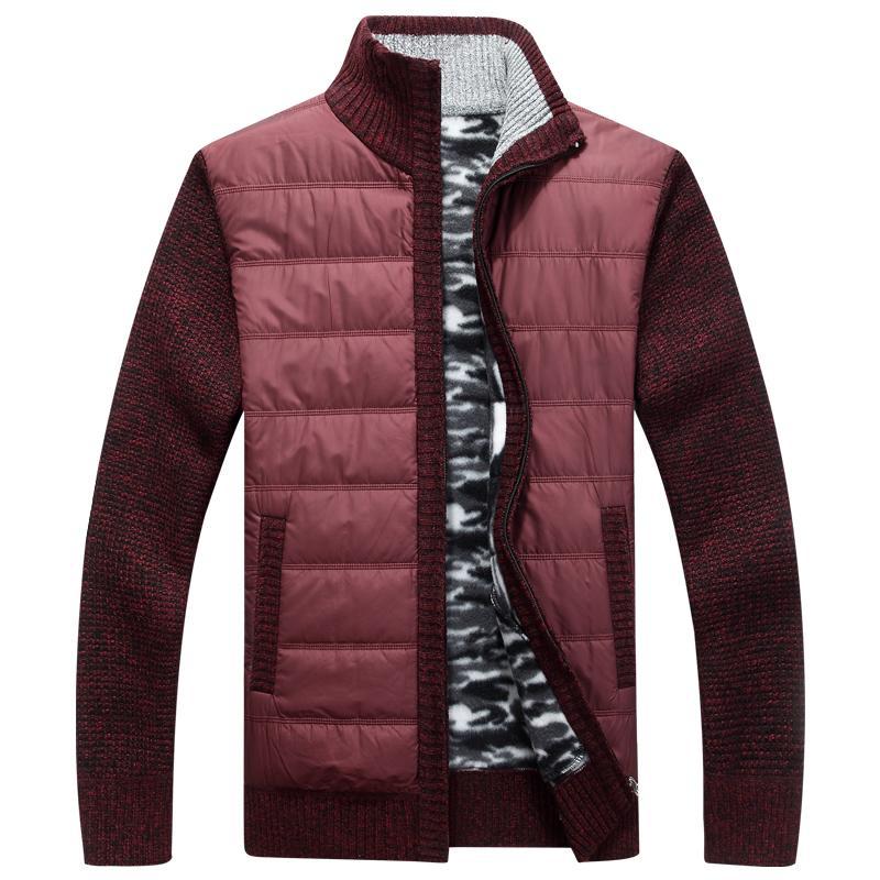 Herren moderne Steppjacke mit Strickärmeln EB