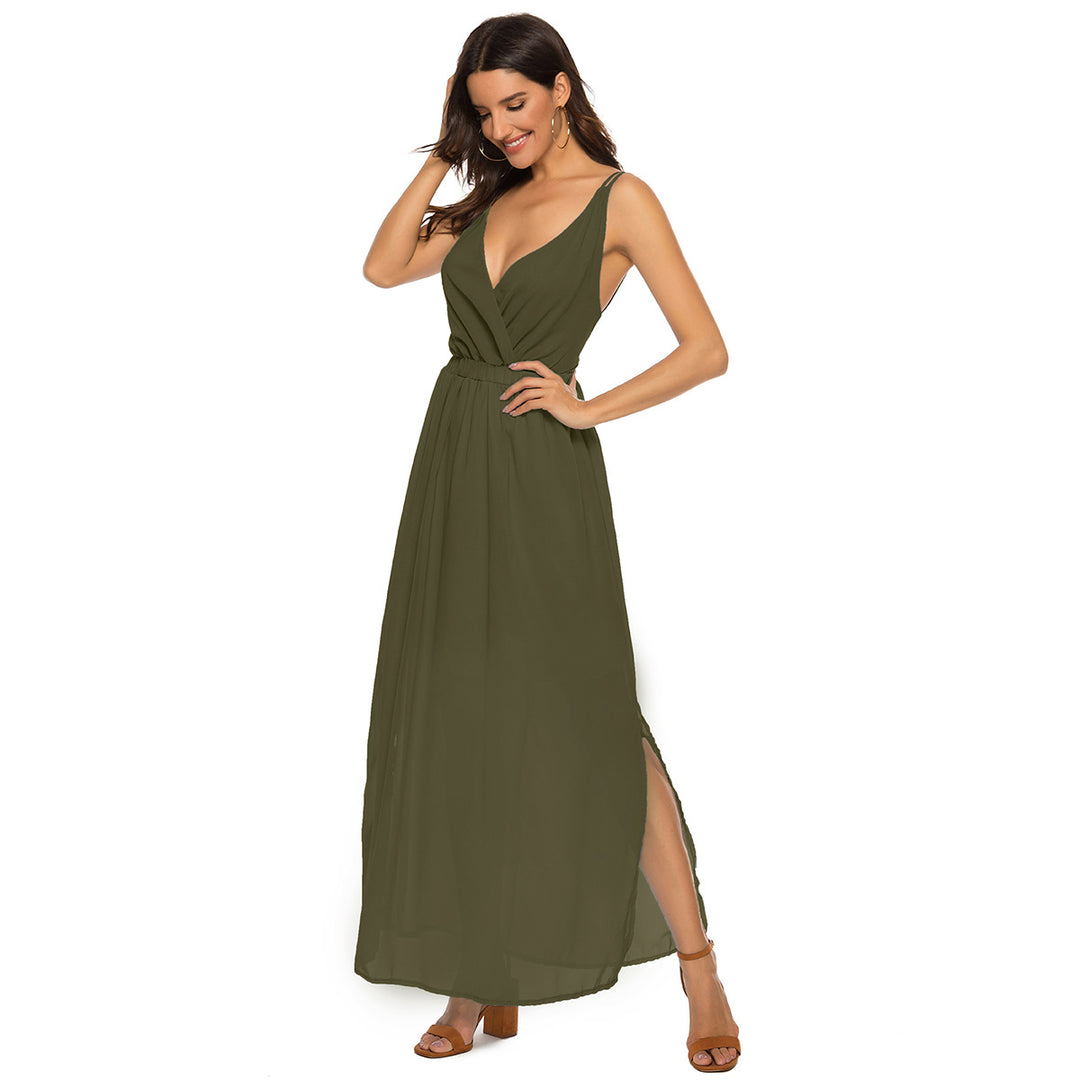 Damen Maxikleid mit elegantem Wickeldesign und schmeichelnder Silhouette EB