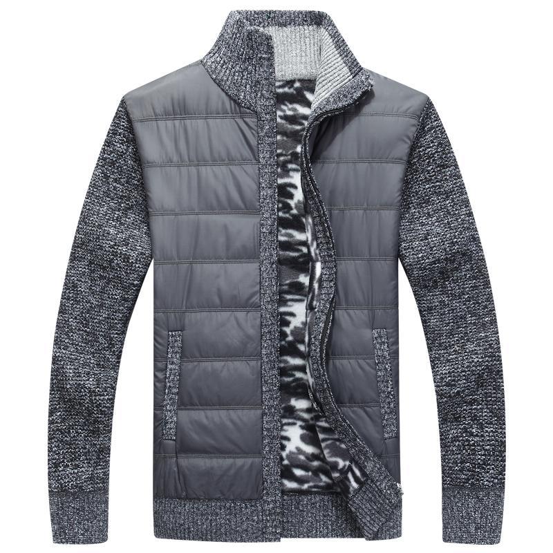 Herren moderne Steppjacke mit Strickärmeln EB