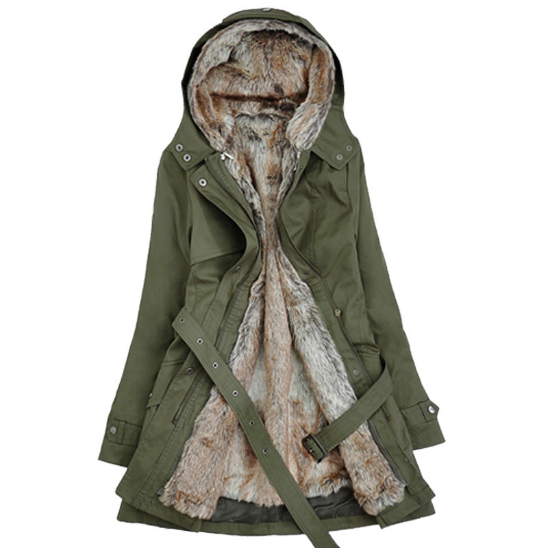Damen Langer Winterparka mit weichem Innenfutter von EB