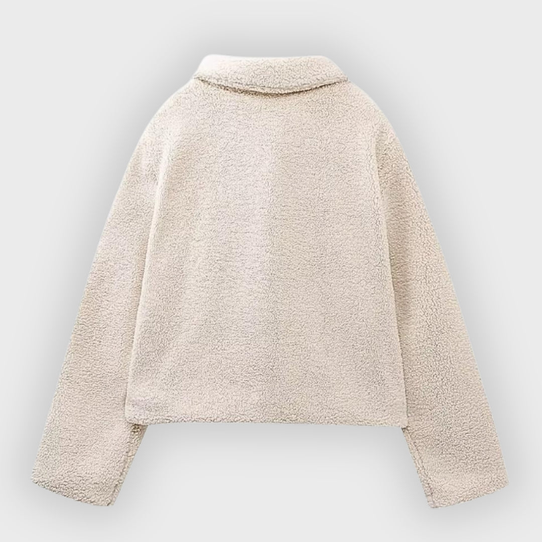 EB | Gekürzte Fleece Toggle Patch Pocket Jacke