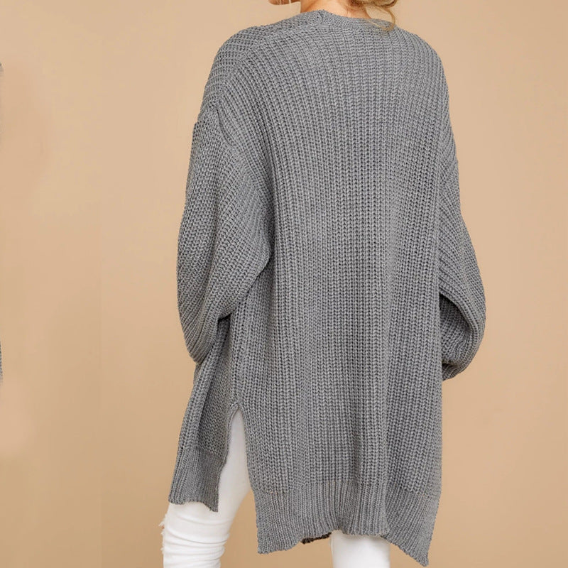 Damen Oversized Strickpullover mit modernen Details EB