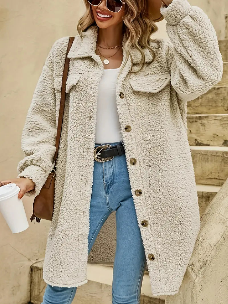EB | Lange Strickjacke, Lässig und Samtig
