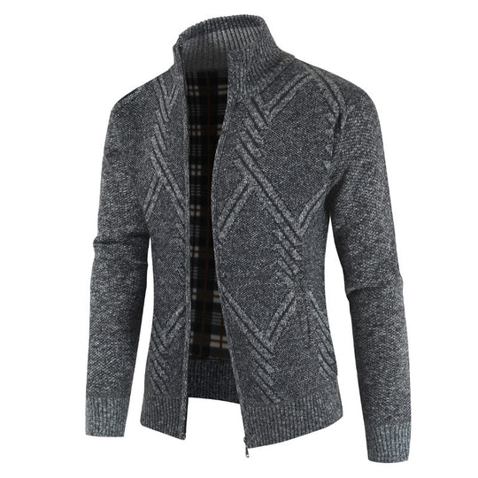 Herren modischer Strickjacke mit modernem Design EB