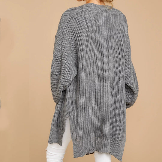 Damen Oversized Strickpullover mit modernen Details EB