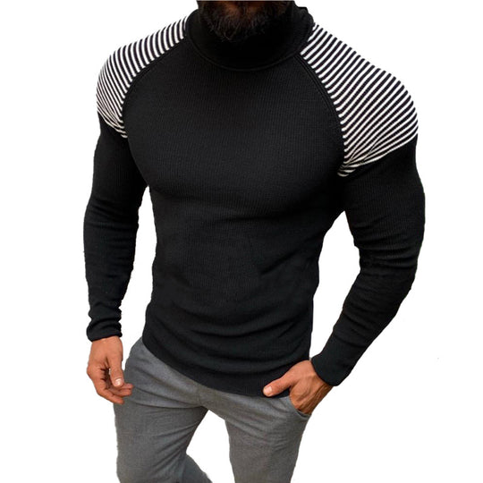 Herren Hochwertiger Funktionspullover mit modischem Stehkragen und strukturiertem Design EB