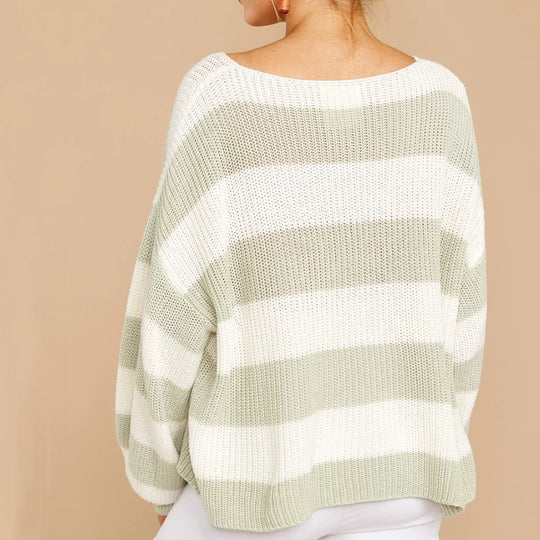 Damen lässiger Pullover mit weichem Strickmuster und Oversized-Schnitt EB