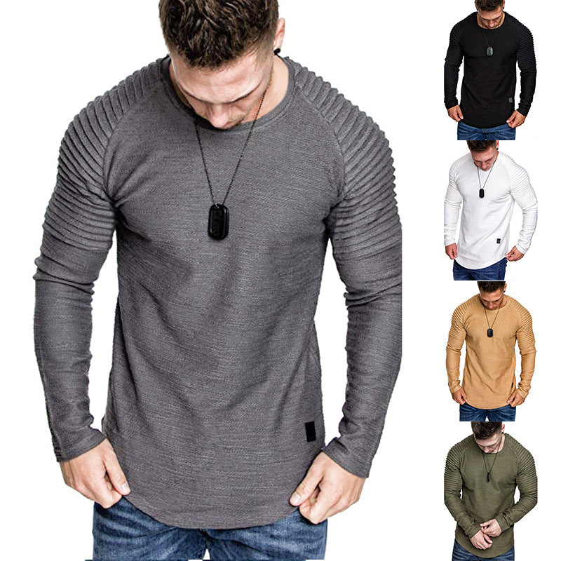 Herren Langarmshirt mit innovativem Rippdesign und modernem Schnitt EB