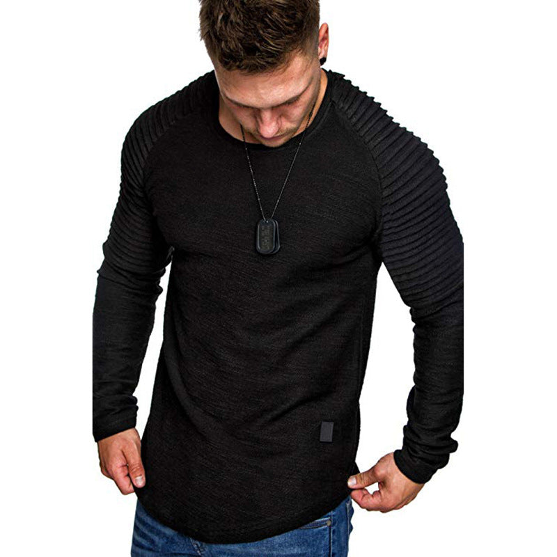 Herren Langarmshirt mit innovativem Rippdesign und modernem Schnitt EB