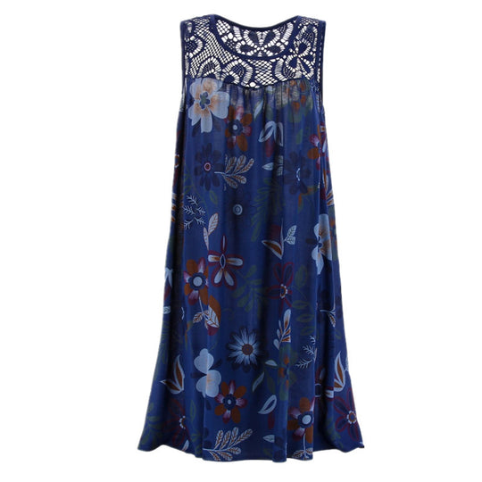 Damen Langkleid mit floraler Spitzenstruktur EB
