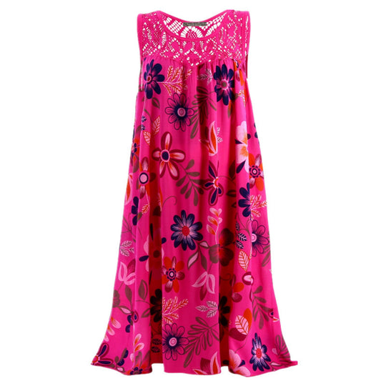 Damen Langkleid mit floraler Spitzenstruktur EB