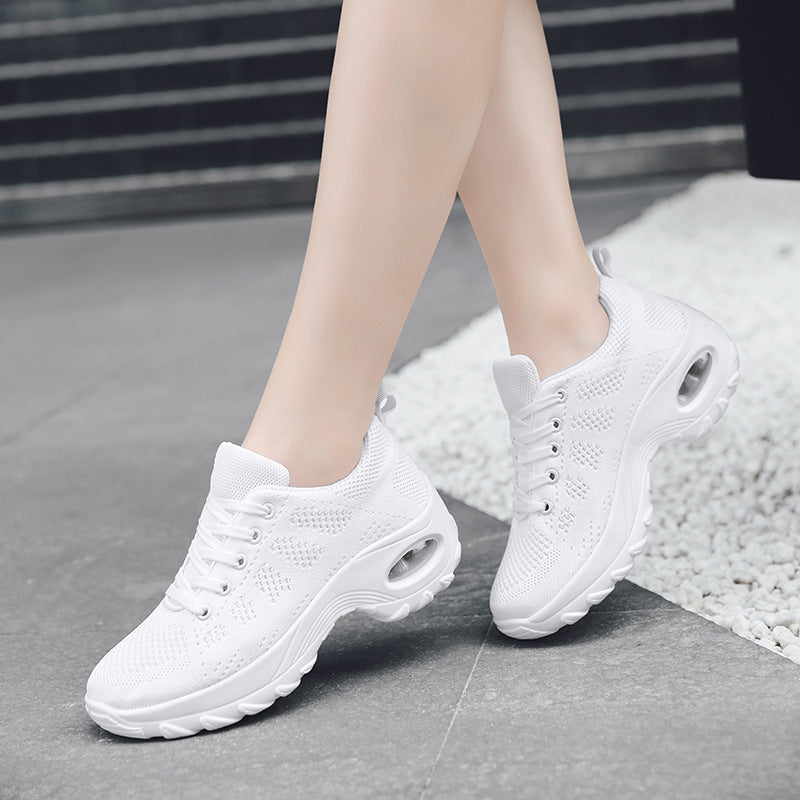 Damen nan atmungsaktiver Stricksneaker mit Luftpolster und Plateau-Sohle EB