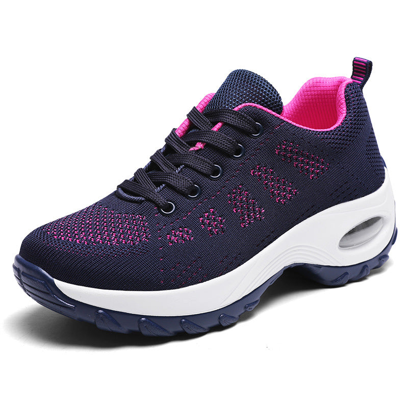 Damen Sportliche Luftpolster-Laufschuhe mit atmungsaktivem Mesh-Obermaterial EB