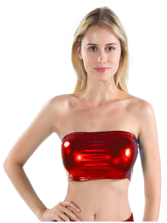 Damen Bustier im schimmernden Metallic-Design EB