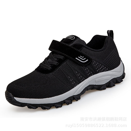 Damen Sportliche Trail-Laufschuhe mit rutschfestem Profil und elastischem Klettverschluss EB