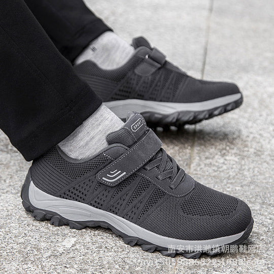 Damen Sportliche Trail-Laufschuhe mit rutschfestem Profil und elastischem Klettverschluss EB