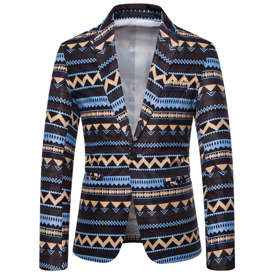 Herren Blazer mit modernem Ethno-Muster und komfortabler Passform EB