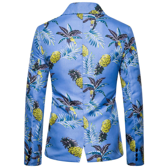 Damen modischer Blazer mit exotischem Ananas-Design und atmungsaktivem Stoff EB