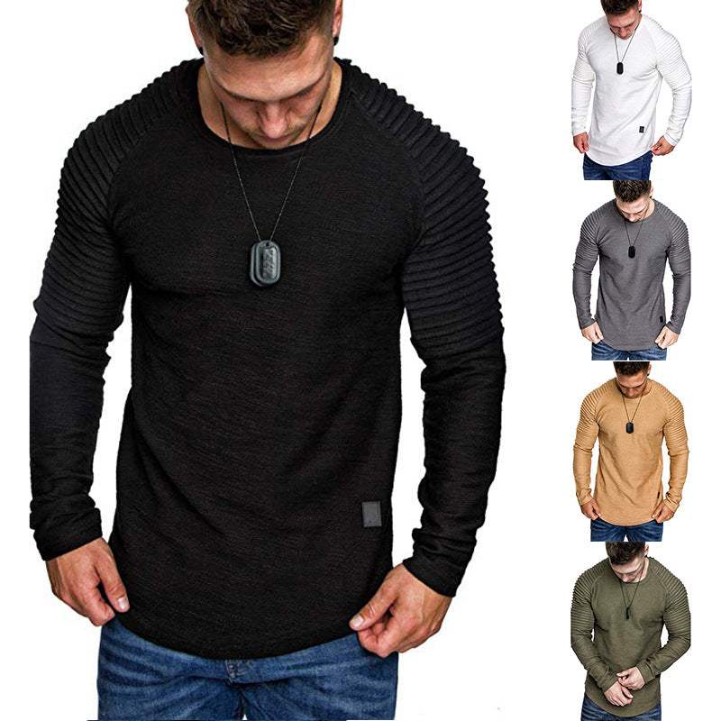Herren Langarmshirt mit innovativem Rippdesign und modernem Schnitt EB