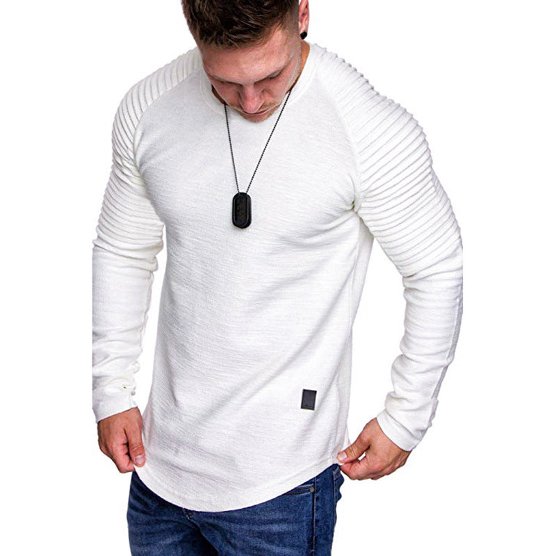 Herren Langarmshirt mit innovativem Rippdesign und modernem Schnitt EB