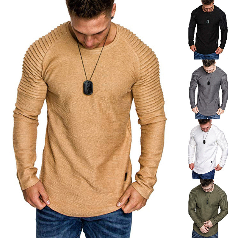 Herren Langarmshirt mit innovativem Rippdesign und modernem Schnitt EB