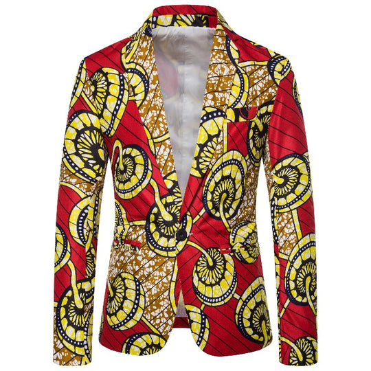 Damen Blazer aus hochwertigem Stoff mit einzigartigem afrikanischem Muster und elegantem Schnitt EB