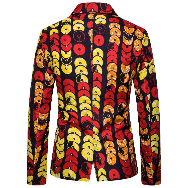 Damen Blazer mit auffälligem Musterdruck und tailliertem Schnitt EB