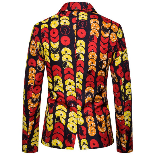 Damen Blazer mit auffälligem Musterdruck und tailliertem Schnitt EB