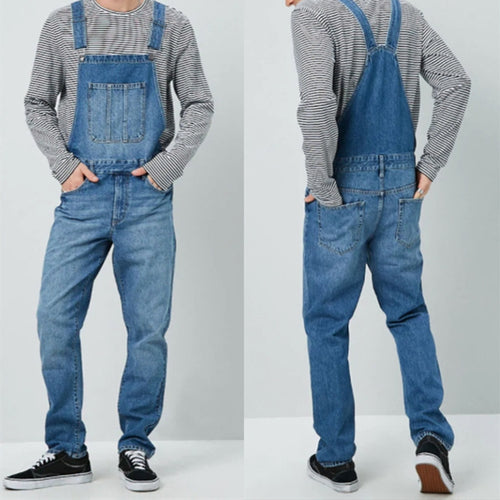 Herren Lässige Jeans-Trägerhose EB