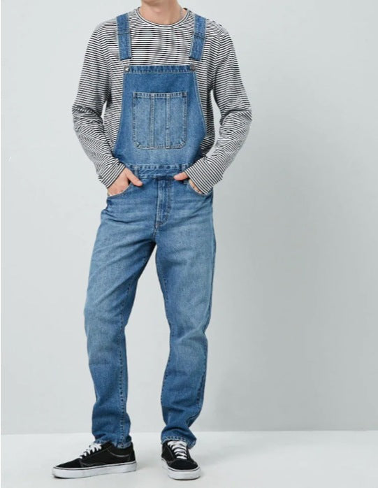 Herren Lässige Jeans-Trägerhose EB