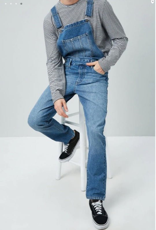 Herren Lässige Jeans-Trägerhose EB