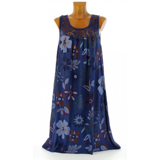 Damen Langkleid mit floraler Spitzenstruktur EB