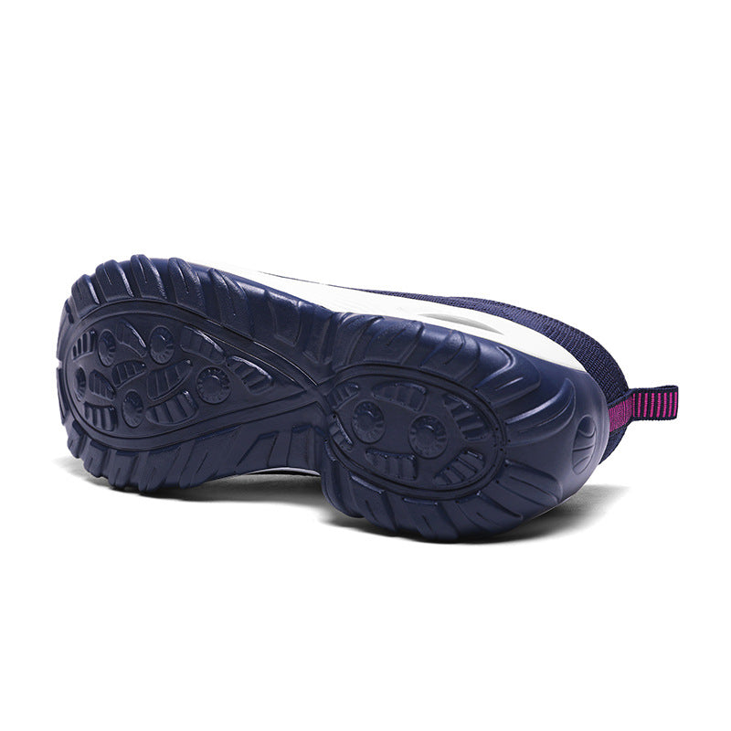 Damen nan atmungsaktiver Stricksneaker mit Luftpolster und Plateau-Sohle EB