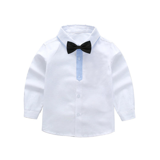 Jungen schickes Langarmhemd mit Fliege EB