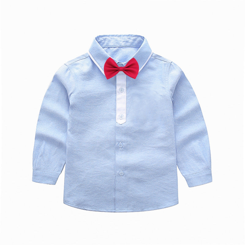 Jungen schickes Langarmhemd mit Fliege EB