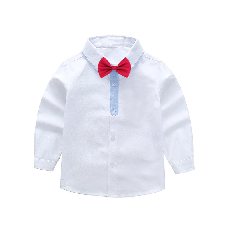 Jungen schickes Langarmhemd mit Fliege EB