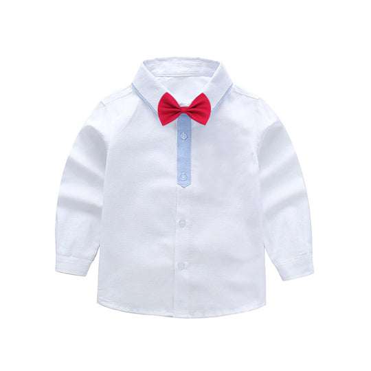 Jungen schickes Langarmhemd mit Fliege EB