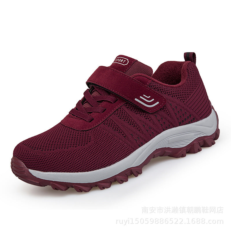 Damen Sportliche Trail-Laufschuhe mit rutschfestem Profil und elastischem Klettverschluss EB