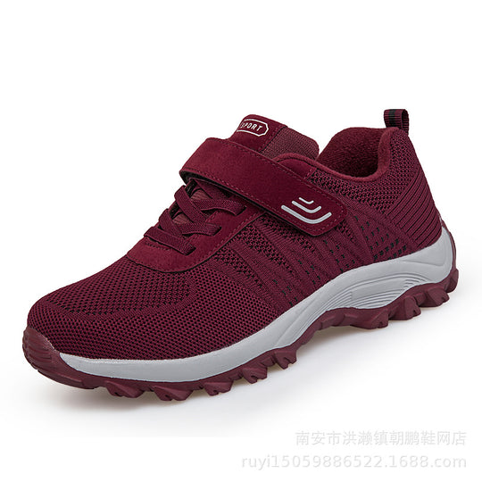 Damen Sportliche Trail-Laufschuhe mit rutschfestem Profil und elastischem Klettverschluss EB