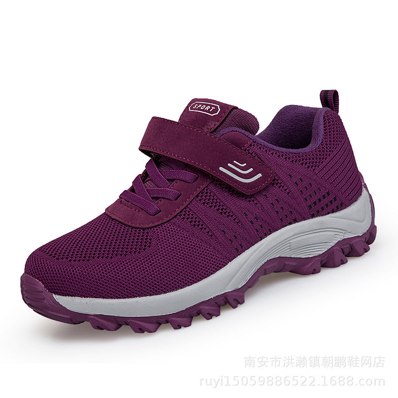 Damen Sportliche Trail-Laufschuhe mit rutschfestem Profil und elastischem Klettverschluss EB