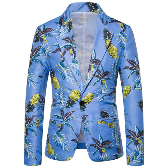 Damen modischer Blazer mit exotischem Ananas-Design und atmungsaktivem Stoff EB