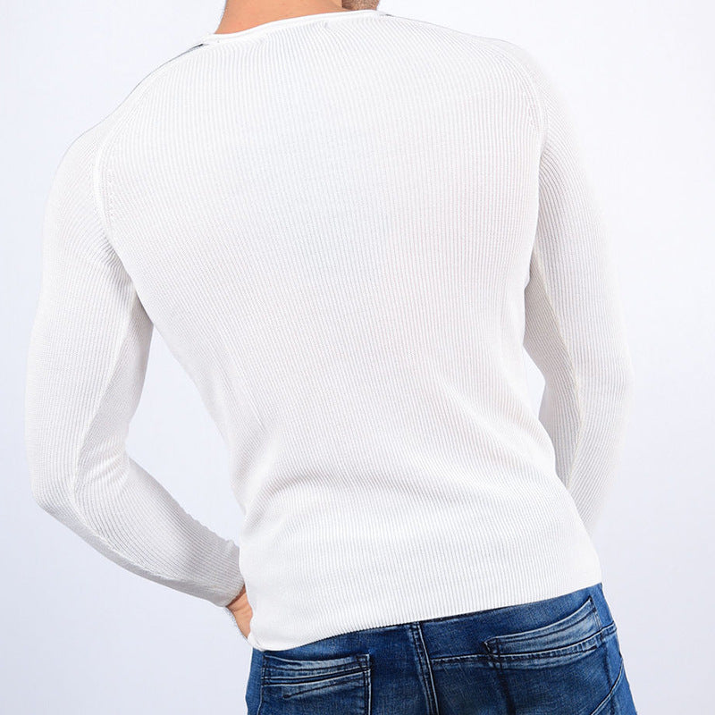 Herren Langarmshirt mit strukturiertem Design und modernen Akzenten EB