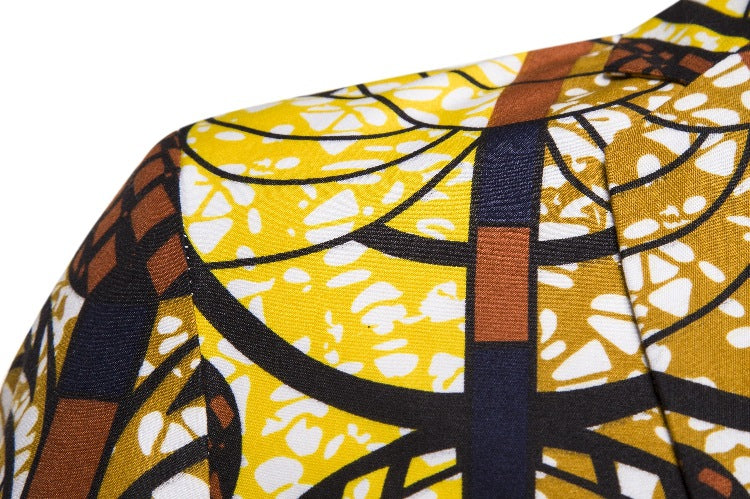 Damen Blazer mit exotischem Musterdruck und eleganter Passform EB